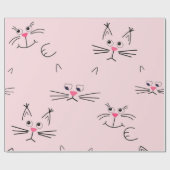 Kat patroon cadeaupapier (Vlak)