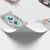 Kat patroon cadeaupapier (Hoek)