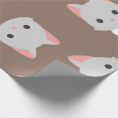 Kat patroon cadeaupapier (Hoek)