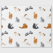 Kat patroon cadeaupapier (Vlak)