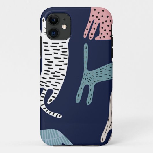 Kat patroon Case-Mate iPhone case (Achterkant)