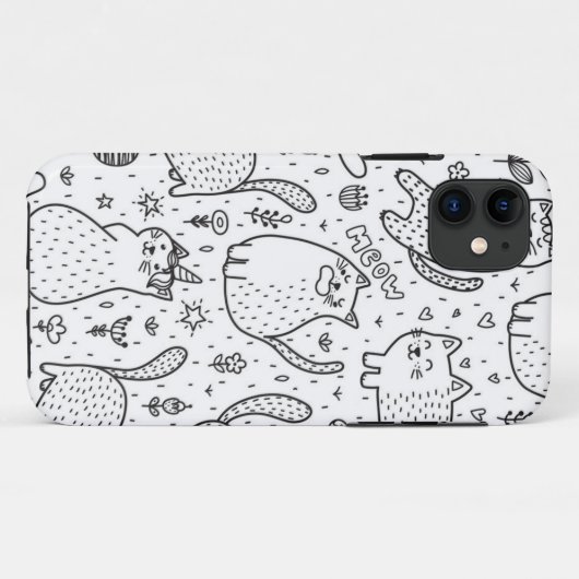 Kat patroon Case-Mate iPhone case (Achterkant (horizontaal))