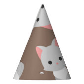 Kat patroon feesthoedjes (Links)