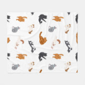 Kat patroon fleece deken (Voorkant (Horizontaal))