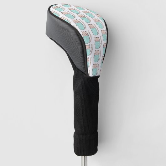 Kat Patroon Golfheadcover (Schuin)