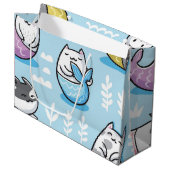 Kat patroon groot cadeauzakje (Voorkant Gekanteld)