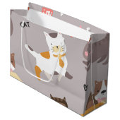 Kat patroon groot cadeauzakje (Voorkant Gekanteld)