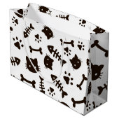 Kat patroon groot cadeauzakje (Achterkant Gekanteld)