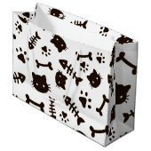 Kat patroon groot cadeauzakje (Voorkant Gekanteld)