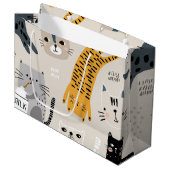 Kat patroon groot cadeauzakje (Voorkant Gekanteld)
