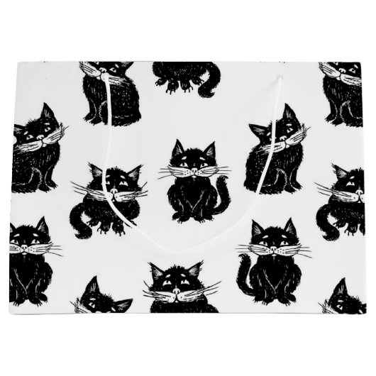 Kat patroon groot cadeauzakje (Voorkant)