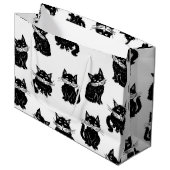 Kat patroon groot cadeauzakje (Voorkant Gekanteld)