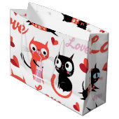 Kat patroon groot cadeauzakje (Voorkant Gekanteld)