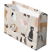 Kat patroon groot cadeauzakje (Voorkant Gekanteld)