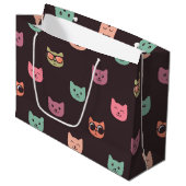 Kat patroon groot cadeauzakje (Voorkant Gekanteld)