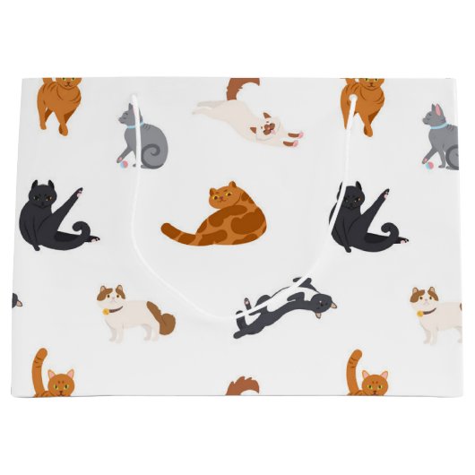 Kat patroon groot cadeauzakje (Voorkant)