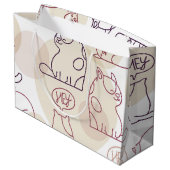 Kat patroon groot cadeauzakje (Achterkant Gekanteld)