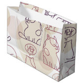 Kat patroon groot cadeauzakje (Voorkant Gekanteld)