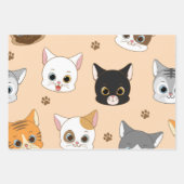 Kat patroon inpakpapier vel (Voorkant 3)