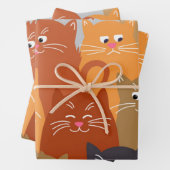 Kat patroon inpakpapier vel (In situ)