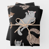 Kat patroon inpakpapier vel (In situ)