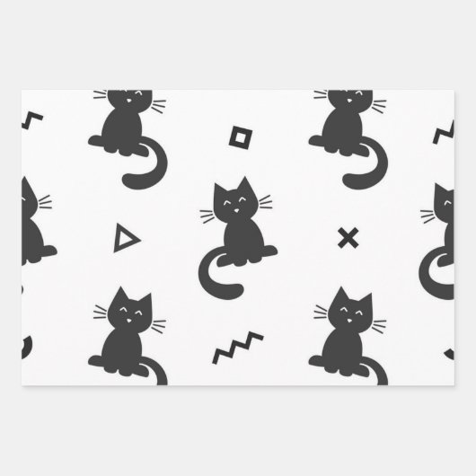 Kat patroon inpakpapier vel (Voorkant 2)