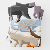 Kat patroon inpakpapier vel (In situ)