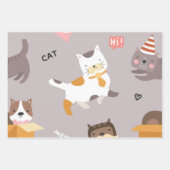 Kat patroon inpakpapier vel (Voorkant 3)