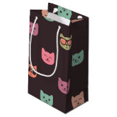Kat patroon klein cadeauzakje (Achterkant Gekanteld)