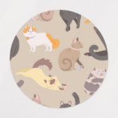 Kat patroon labels (Design 2)