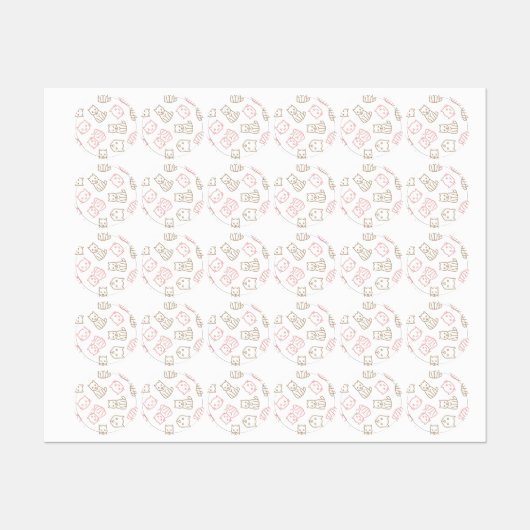 Kat patroon labels (Vel)