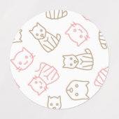 Kat patroon labels (Design 2)