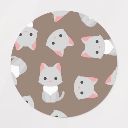 Kat patroon labels (Design 2)