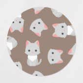 Kat patroon labels (Design 1)