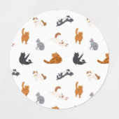 Kat patroon labels (Design 1)