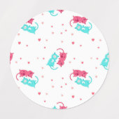 Kat patroon labels (Design 2)