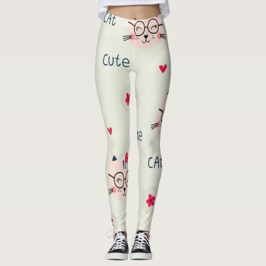Kat patroon leggings (Voorkant)