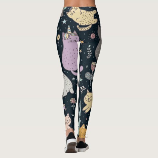 Kat patroon leggings (Achterkant)