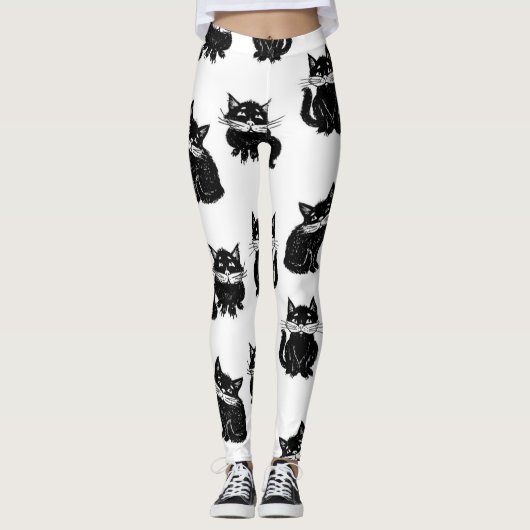 Kat patroon leggings (Voorkant)