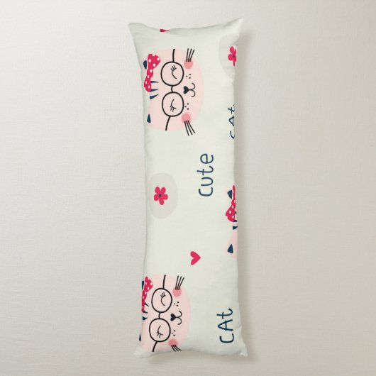 Kat patroon lichaamskussen (Achterkant (Verticaal))