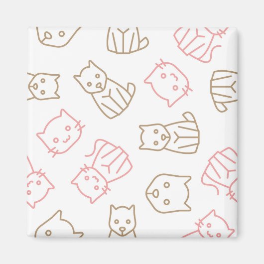 Kat patroon magneet (Voorkant)