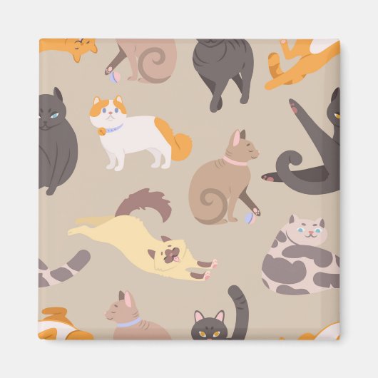 Kat patroon magneet (Voorkant)
