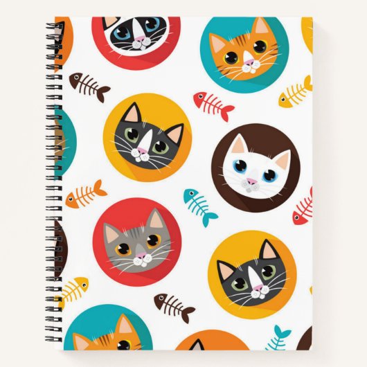 Kat patroon notitieboek (Voorkant)