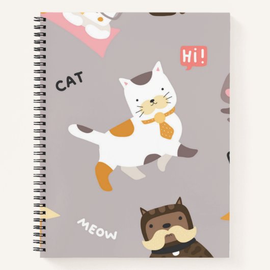 Kat patroon notitieboek (Voorkant)