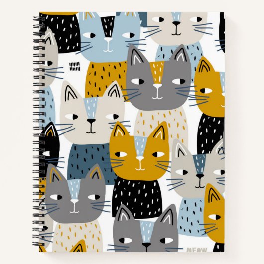 Kat patroon notitieboek (Voorkant)