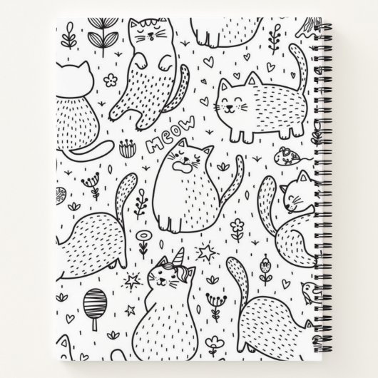 Kat patroon notitieboek (Achterkant)