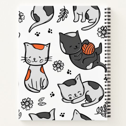 Kat patroon notitieboek (Achterkant)