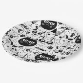 Kat Patroon Papieren Bordje (Gekanteld)