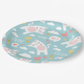 Kat Patroon Papieren Bordje (Gekanteld)