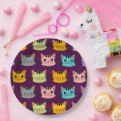 Kat Patroon Papieren Bordje (Feest)